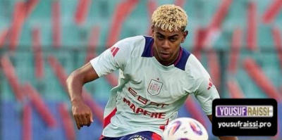  تسديدة صاروخية من لامين تخطف الانظار داخل المنتخب