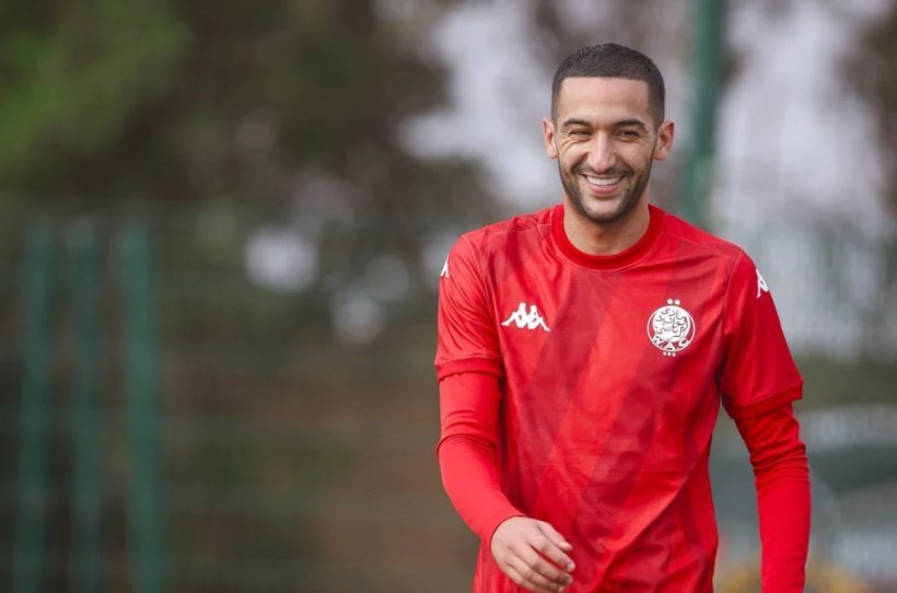 حكيم زياش يعود إلى تدريبات الوداد استعدادًا للموسم الجديد